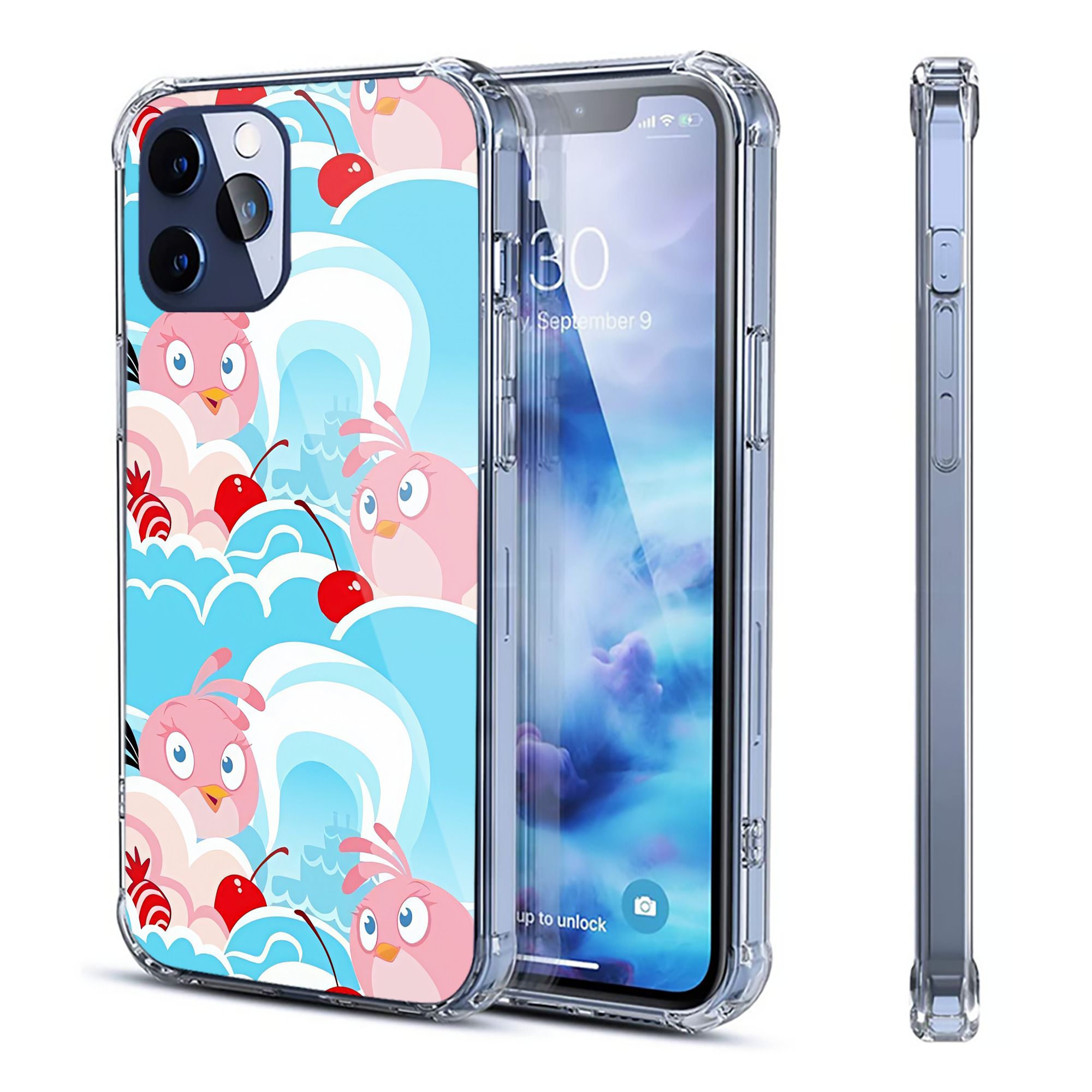 （画像用） Angry Birds アングリーバード 【iPhone 12シリーズ対応】透明スマホケース（クリアソフトケース）